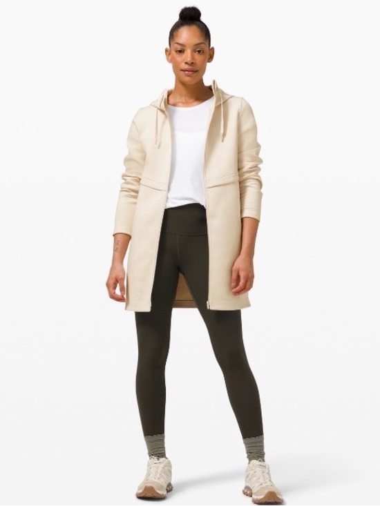 lululemon athletica Jackets & Blazers - Lululemon Cream Hooded Long Horizons Jacket